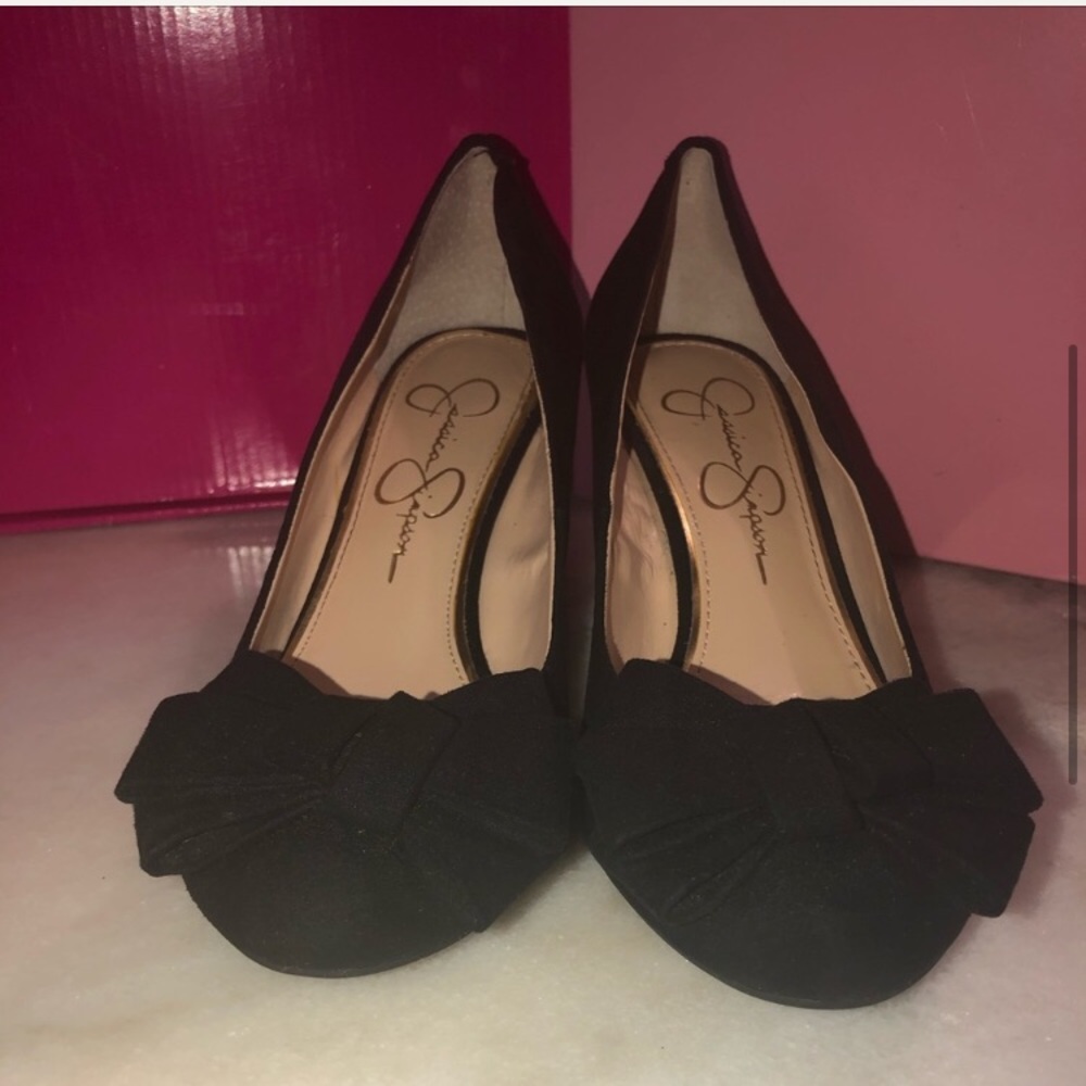 Jessica Simpson Black Wedges